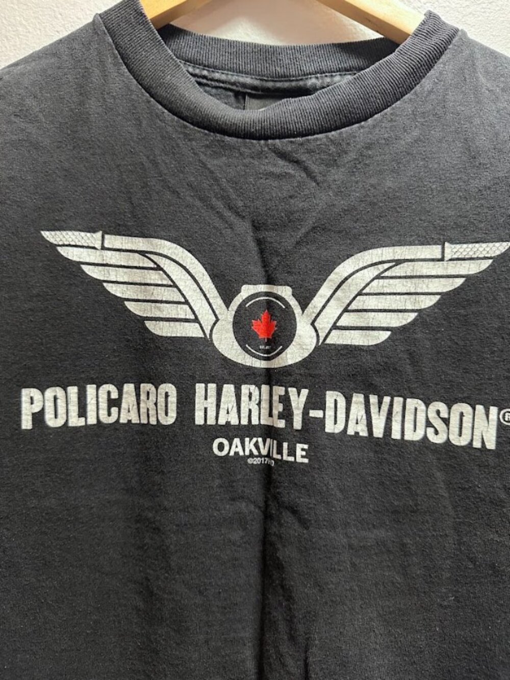 Harley Davidson 2017 Oakville Canada Graphic T-Shirt Black Medium